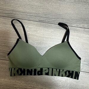 PINK Victoria's Secret Women's Olive Bra